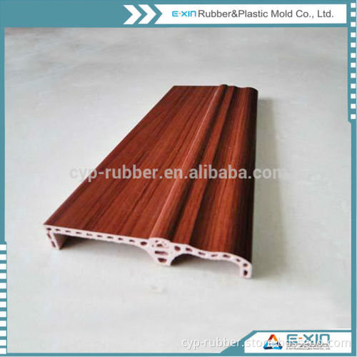 Smoothness Surface Wooden Veneered PVC +Wood Baseboard